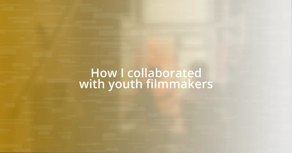 How I collaborated with youth filmmakers